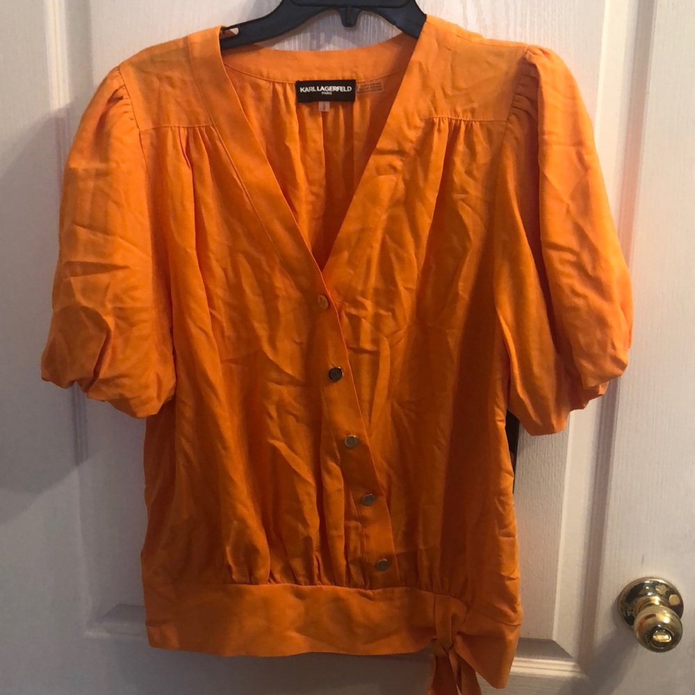 Karl Lagerfeld NWT Orange Blouse⭐️